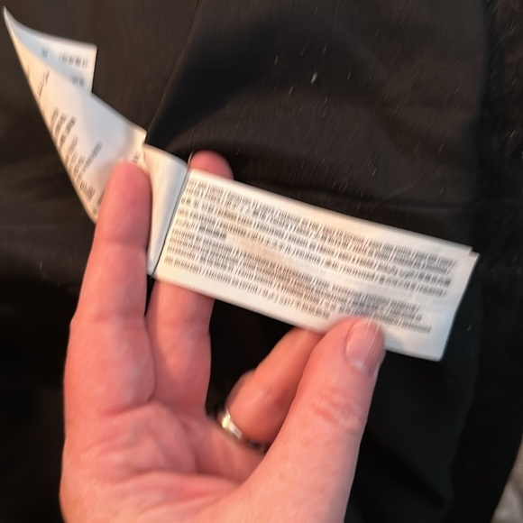 Abercrombie & Fitch Black Long Line Sherpa Faux Suede 2 Way Zip Winter Coat - Picture 6 of 8